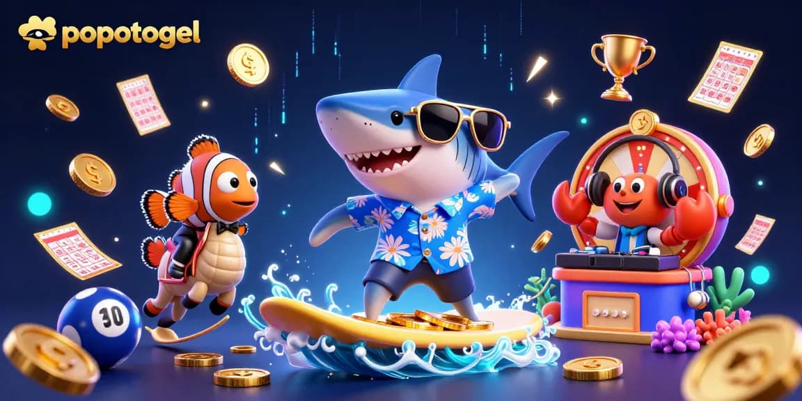 Experience excitement with popotogel, featuring unique lottery elements and vibrant characters.