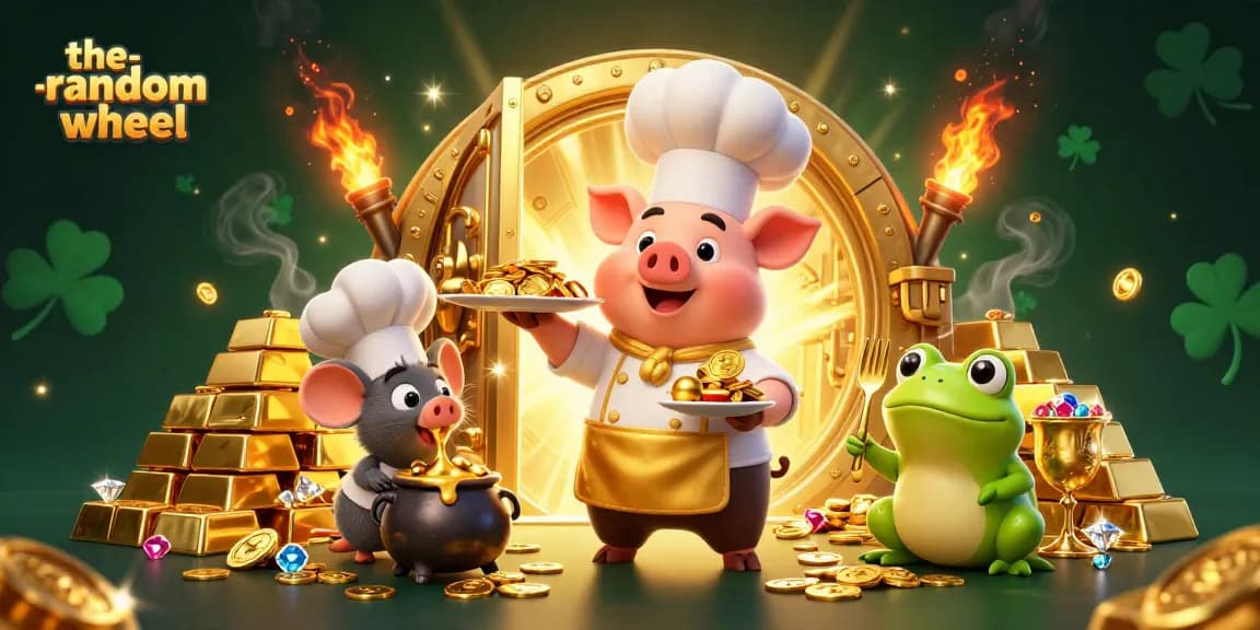 Experience the-random-wheel with thrilling gold rewards and vibrant casino elements.