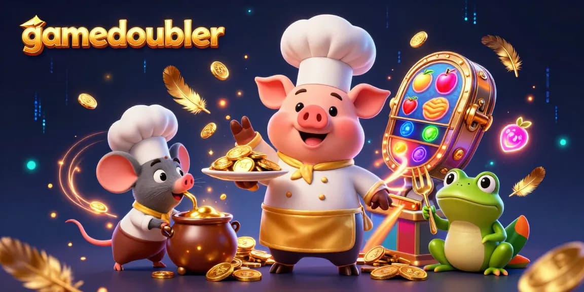 Experience thrilling moments at gamedoubler with a vibrant casino scene featuring engaging characters and dynamic gaming elements.