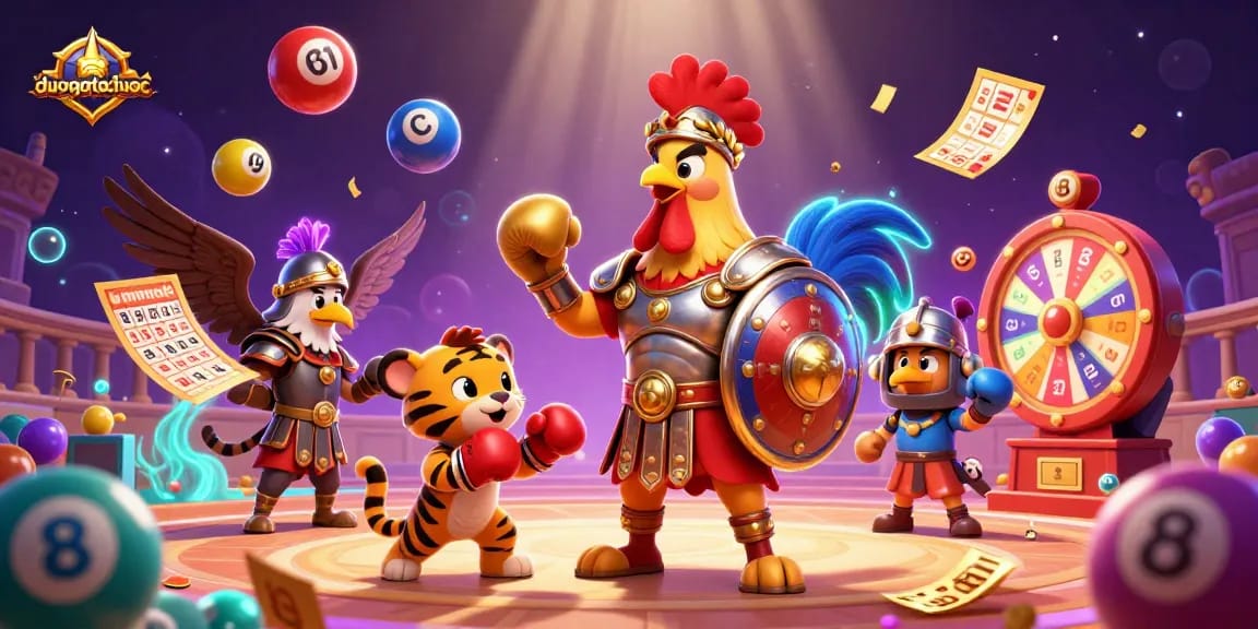 Win big with duongmatchuoc in this vibrant 3D casino illustration featuring thrilling game elements.