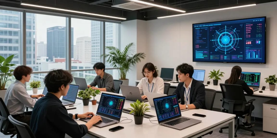 Cricbet99 trading workspace with blockchain analytics and modern technology setup.