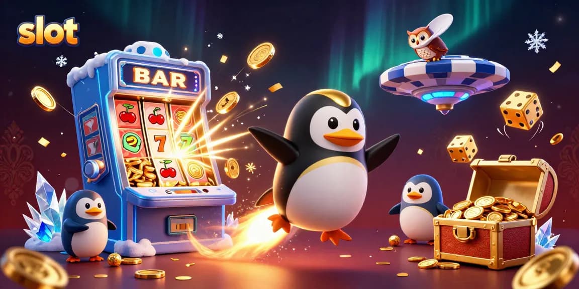 Menangkan slot dengan penguin emas bertenaga roket dan mesin slot megah di luar angkasa.