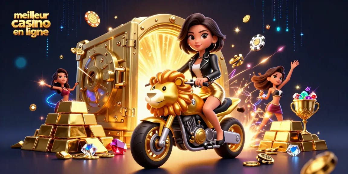 Gagnez au meilleur casino en ligne, mettant en vedette des personnages glamour au milieu de l'or et des bijoux