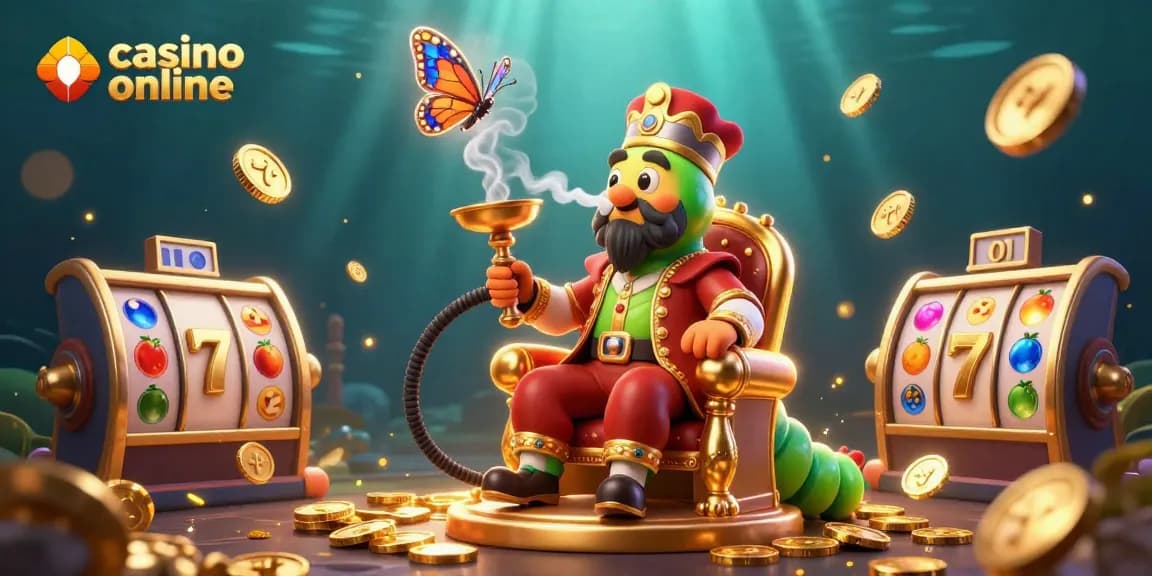 Joacă la casino online și câștigă cu simboluri captivante în această scenă vibrantă.