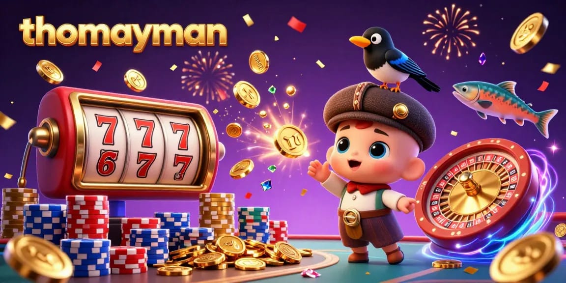 Engage with thomayman by spinning slot reels filled with treasures and winning luck!