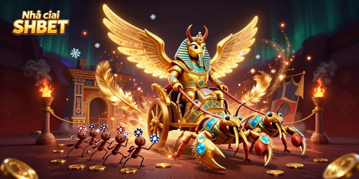 Experience thrilling gameplay with Nhà cái SHBET's colossal golden scarab beetle and more!
