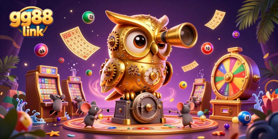 Engage with the GG88 link and explore vibrant casino elements in a dynamic illustration.