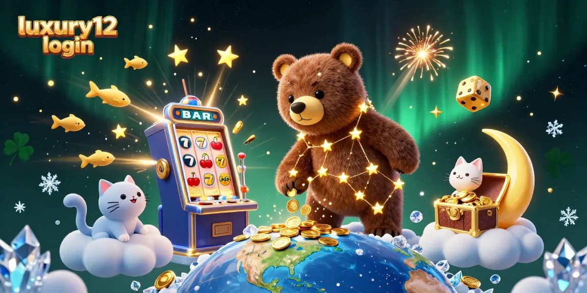 Experience the luxury12 login with a dazzling 3D casino scene full of characters, jackpots, and gaming excitement.