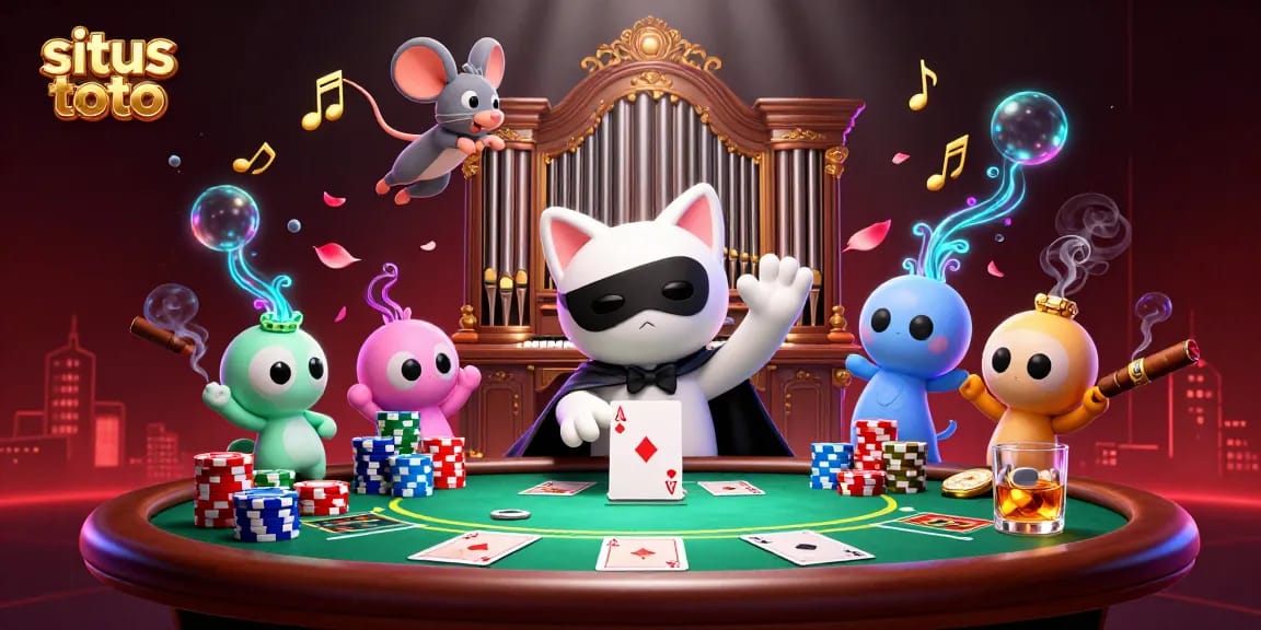 Engage with situs toto in an ultra-detailed casino scene, capturing the essence of poker excitement.
