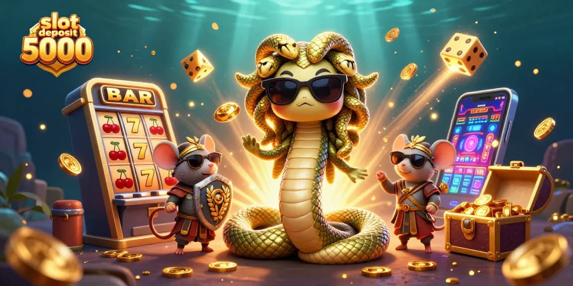 Permainan seru di slot deposit 5000 dengan karakter Medusa dalam ilustrasi 3D menarik.