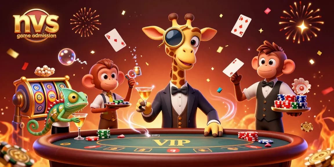 Experience nvs aviator game admission with 3D characters at a vibrant casino scene.