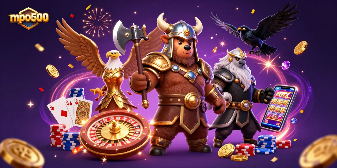 Spin to win with mpo500's exciting 3D characters and casino elements, showcasing thrilling gameplay.