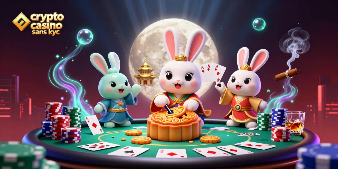 Jouer dans un crypto casino sans KYC avec un effet illustratif captivant de personnages et éléments de casino.