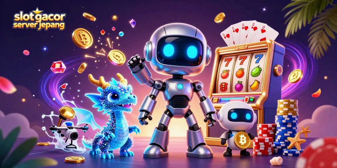 Engage with slot gacor server jepang, showcasing dynamic cyberpunk elements and vibrant casino action.