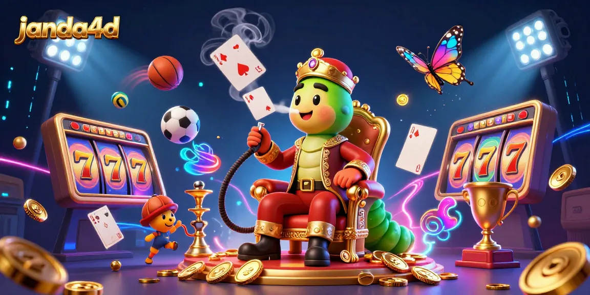 janda4d memperlihatkan pengalaman unik bermain slot online dengan ilustrasi kartun 3D berwarna-warni dan elemen kasino menarik.