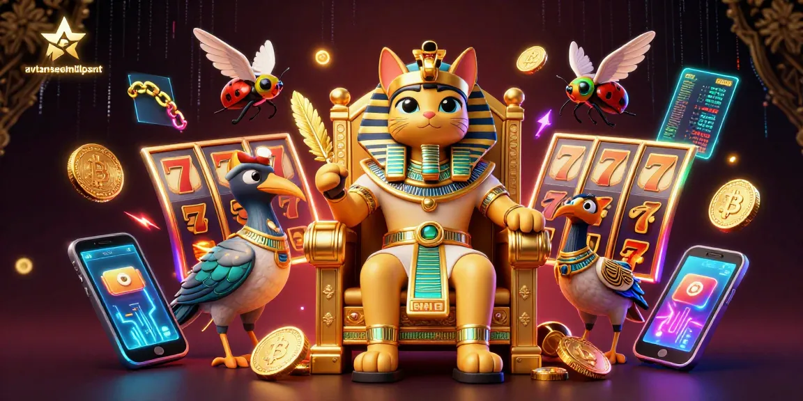 Permainan slot online di avtarsteelmillplant dengan simbol keberuntungan dan elemen perjudian lainnya.