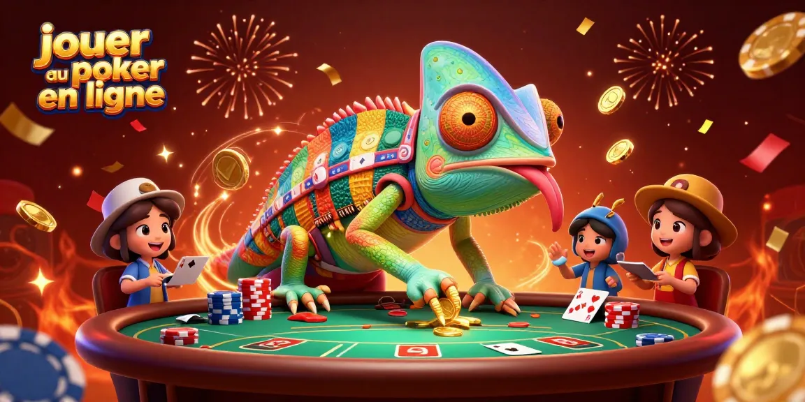 Développez vos compétences pour jouer au poker en ligne avec une illustration dynamique de casino.