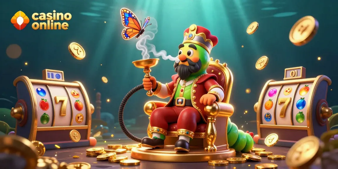 Joacă la casino online și câștigă cu simboluri captivante în această scenă vibrantă.
