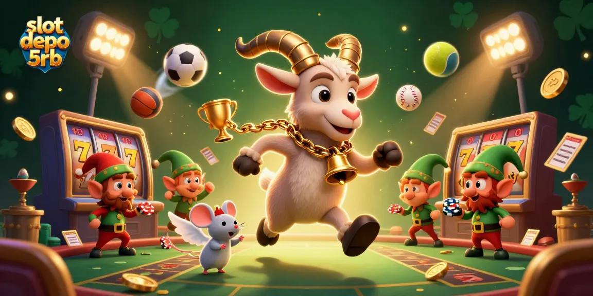 Engage in thrilling gameplay with slot depo 5rb showcasing an exciting casino scene.