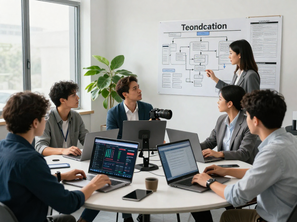 Document fraud detection analysis in a modern office with a diverse team reviewing data and technology tools.