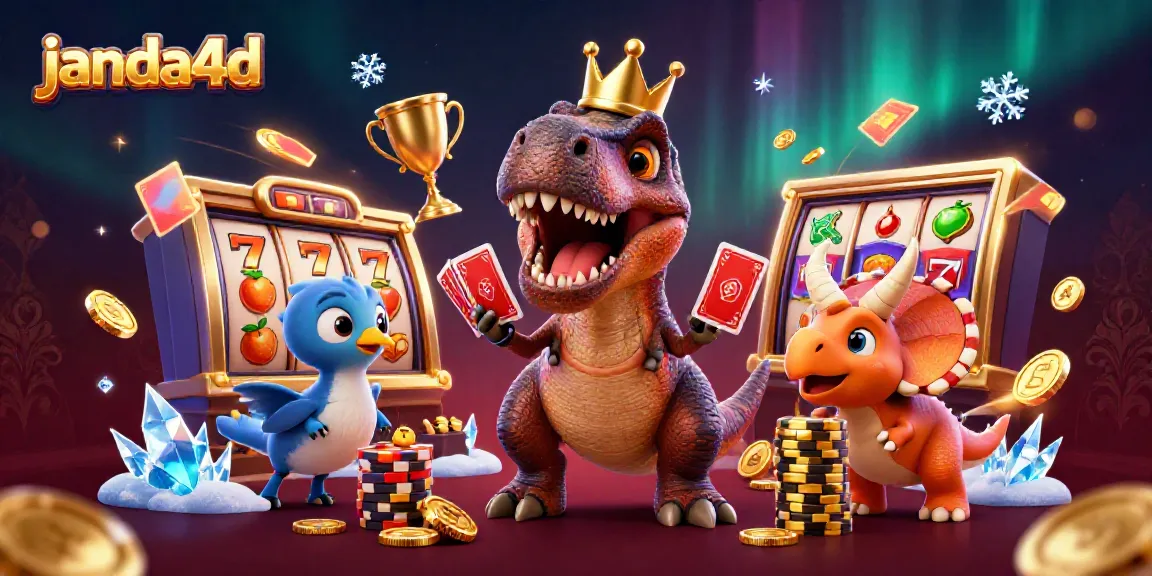 Permainan menarik di janda4d dengan dinosaurus dan chip emas yang menghibur.