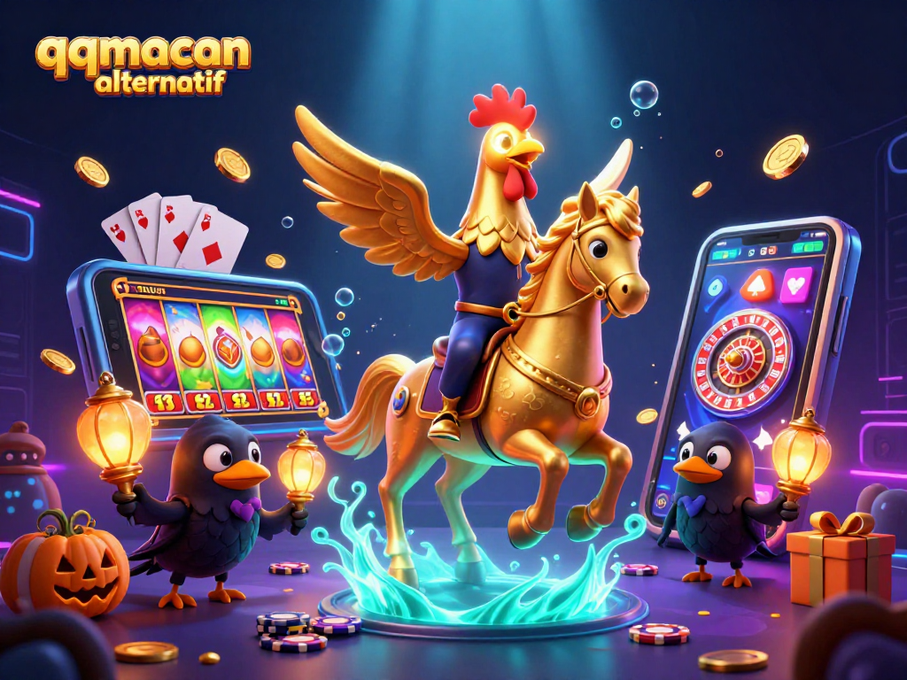Experience thrilling gaming with qqmacan alternatif in a vibrant casino scene featuring dynamic action.