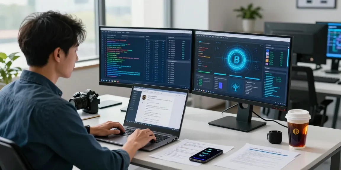 Expert consultant focused on ways to recover lost crypto in a modern office