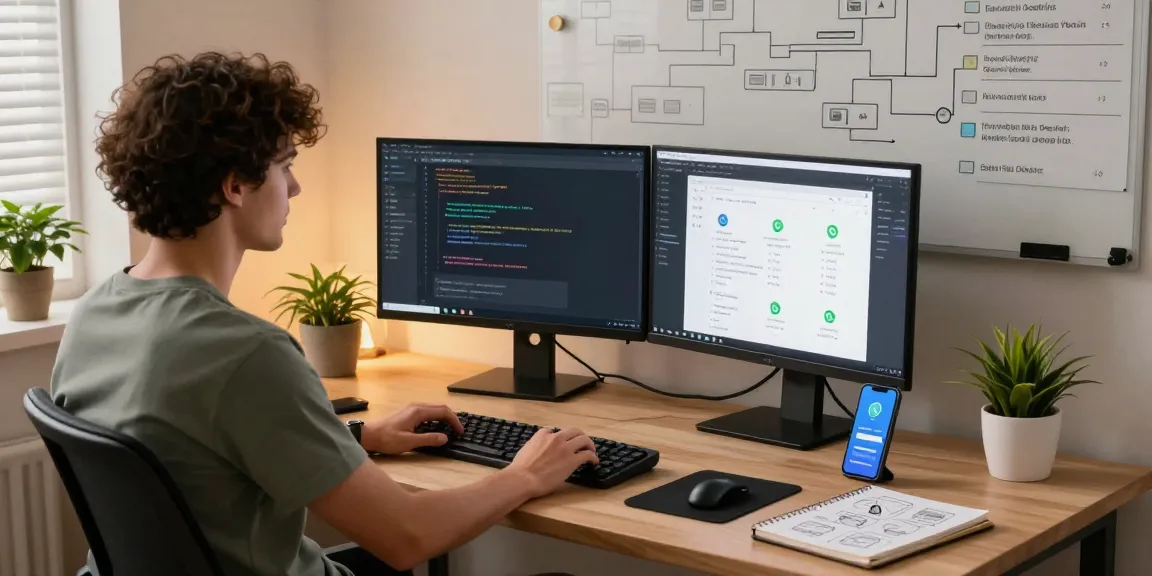 OpenClaw personal AI interface displayed on developer's dual screens in a modern workspace.