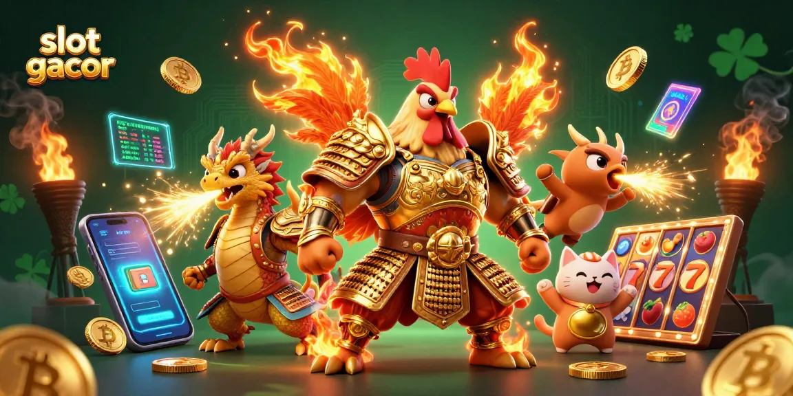 Experience big wins with slot gacor and immersive 3D characters in a vibrant casino-themed scene