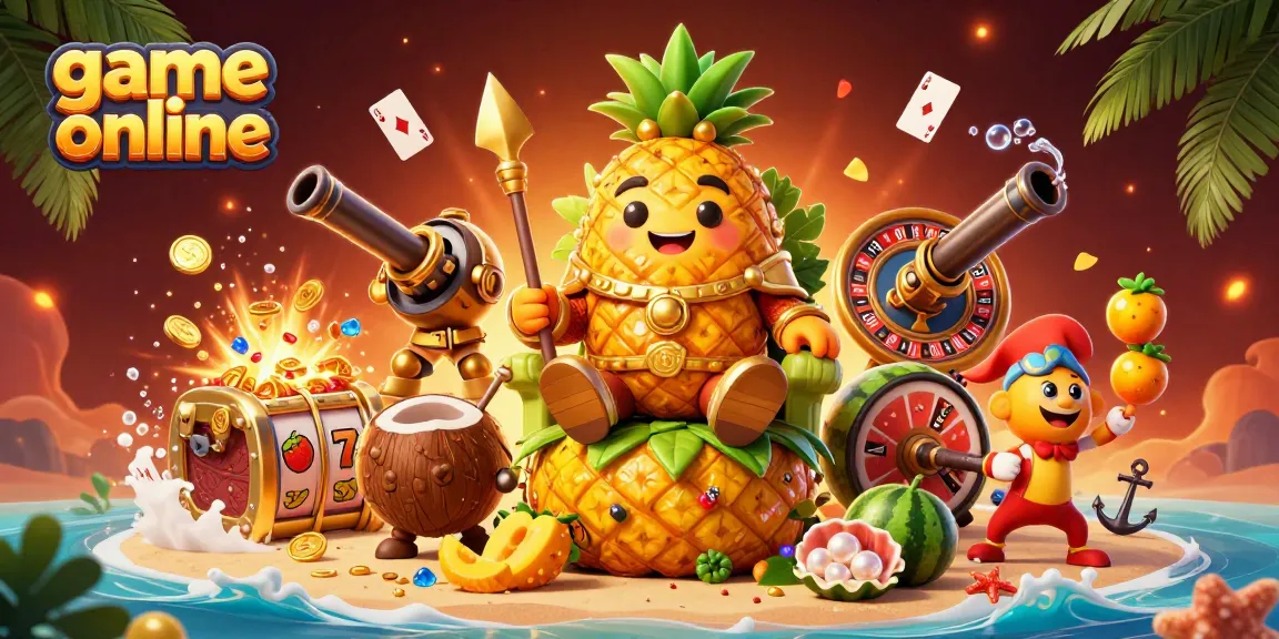 Experience exciting game online adventures with the golden pineapple king and thrilling casino elements.