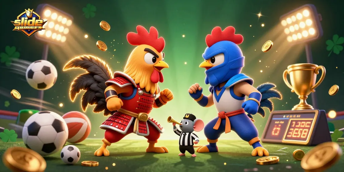 Engage in thrilling gameplay with slidegamers featuring dynamic rooster standoff and energetic sports elements.