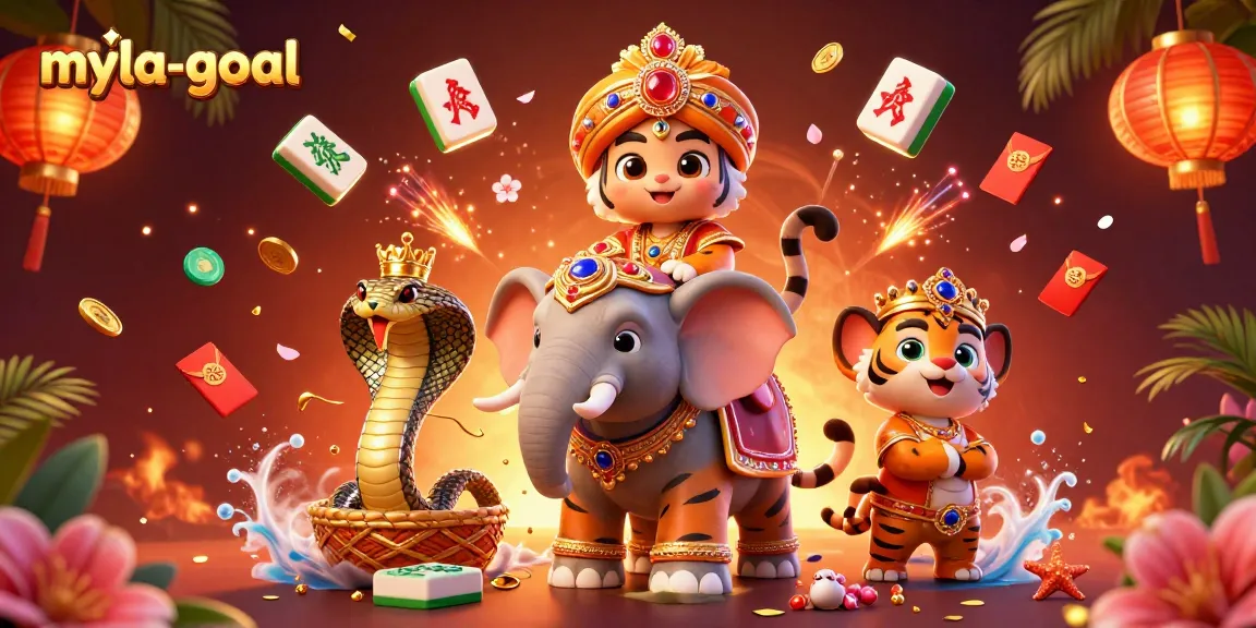 Experience the excitement of myla-goal with a vibrant scene featuring a maharaja tiger and enchanting casino elements.