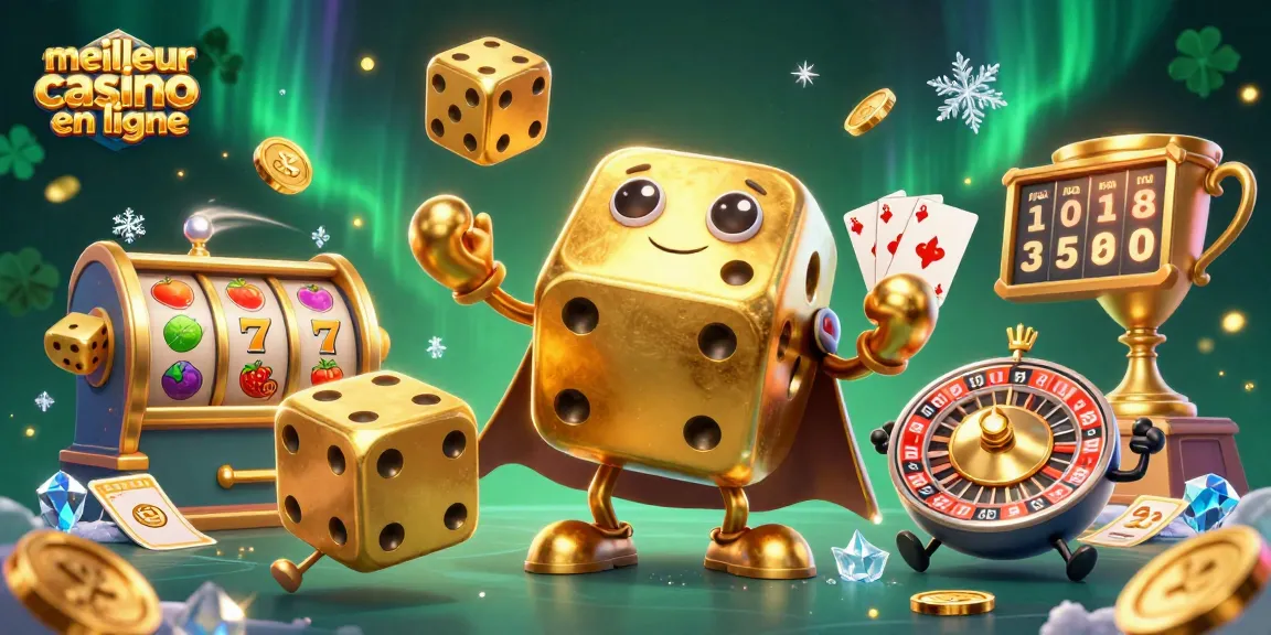 Vivez l'excitation du meilleur casino en ligne avec cette illustration 3D captivante.