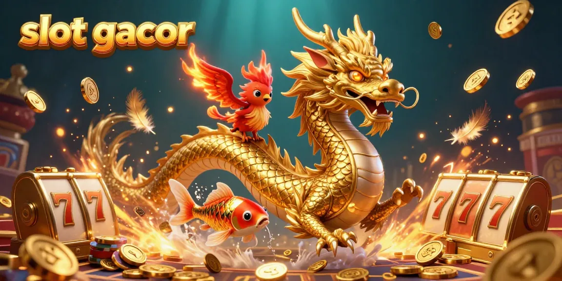 Mainkan slot gacor dengan keberuntungan dalam ilustrasi slot online yang penuh warna.