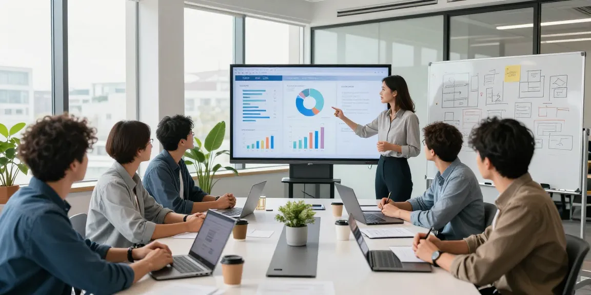 WPSoffice-ch enhances productivity in a collaborative office setting with teams engaging over technology.