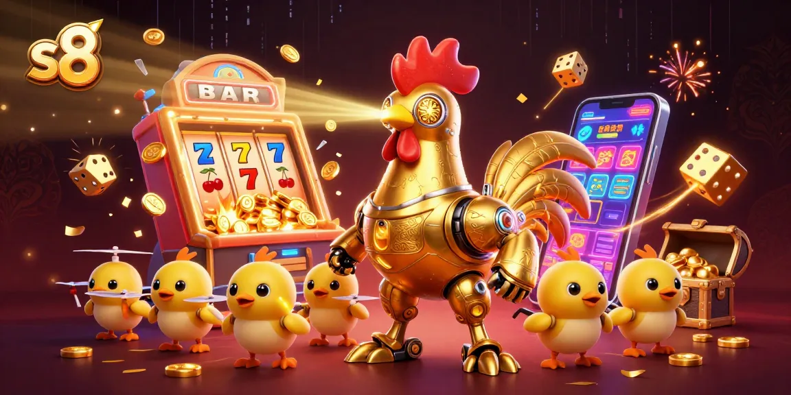 Experience the excitement at S8 with our vibrant casino illustration featuring thrilling jackpots and engaging gaming elements.