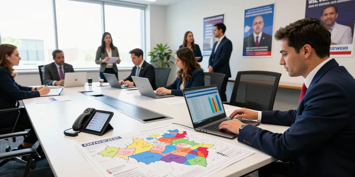 Analyze voter data to suppress negative search results in a political campaign office.