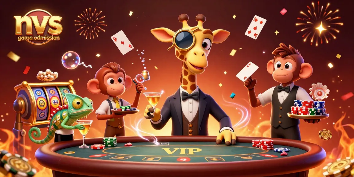Experience nvs aviator game admission with 3D characters at a vibrant casino scene.