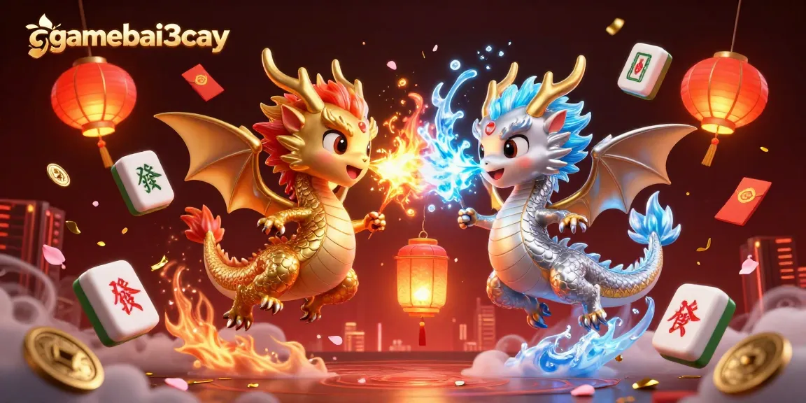 Experience gamebai3cay's thrilling action with flying dragons amid vibrant casino elements.