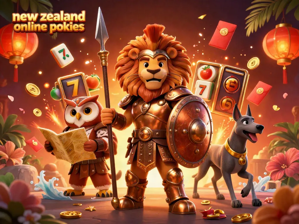 Experience thrilling new zealand online pokies action with vibrant characters and dynamic gaming elements.