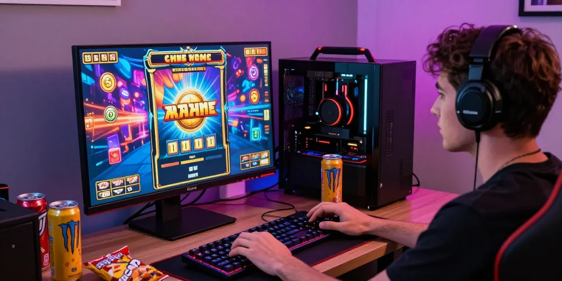 Pengalaman gaming di Pasar 88 dengan pemain menikmati slot online di ruang nyaman.
