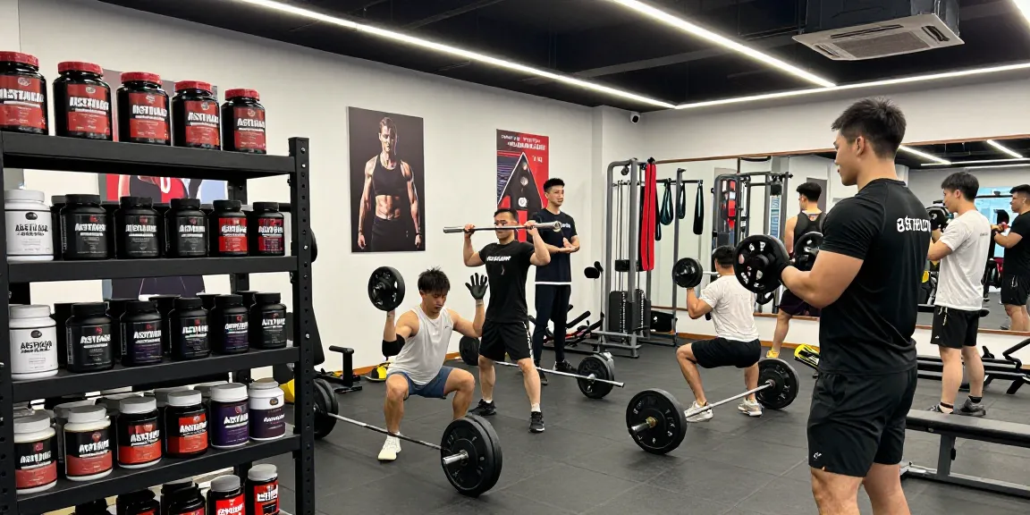 Astera Steroids Shop showcasing fitness enthusiasts training with Astera Labs products in a motivating gym setting.