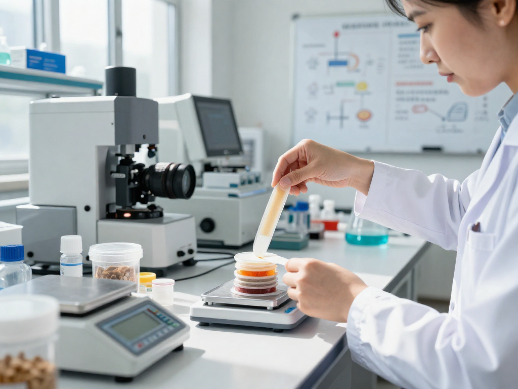 BPC 157 Benefits illustrated through advanced buccal strip technology in a modern lab setting.