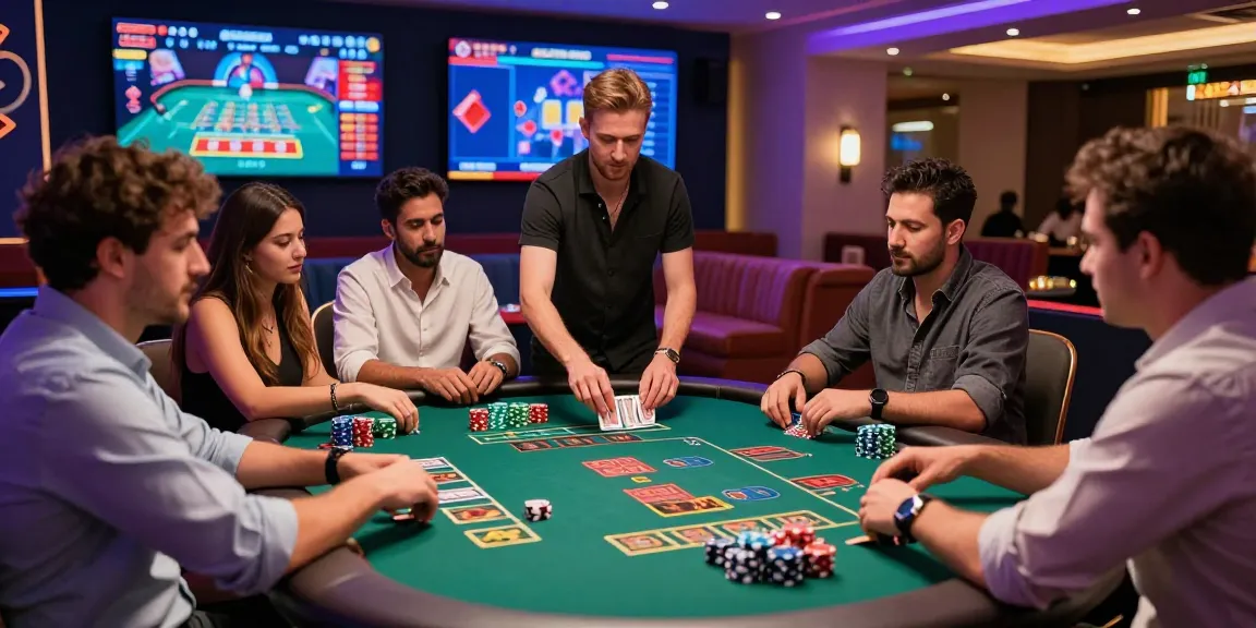Experience the thrill of the andar bahar casino game at a lively table with real dealers and colorful chips.