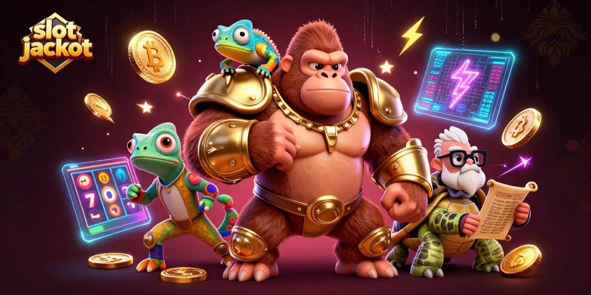 Spin and win with the slot jackpot, featuring colorful characters and sparkly casino symbols