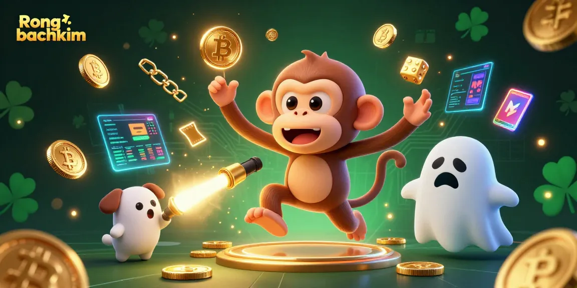 Engage with Rong bachkim as golden coins and cards fly in a vibrant casino scene filled with animations.