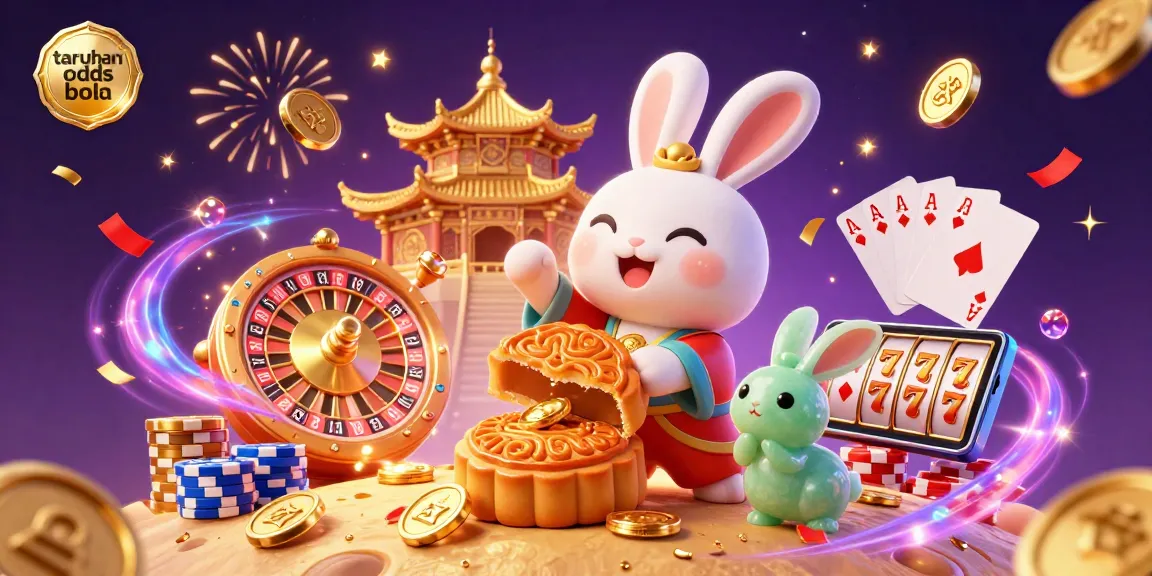 Experience taruhan odds bola with a vibrant 3D illustration featuring mythical characters and casino elements.